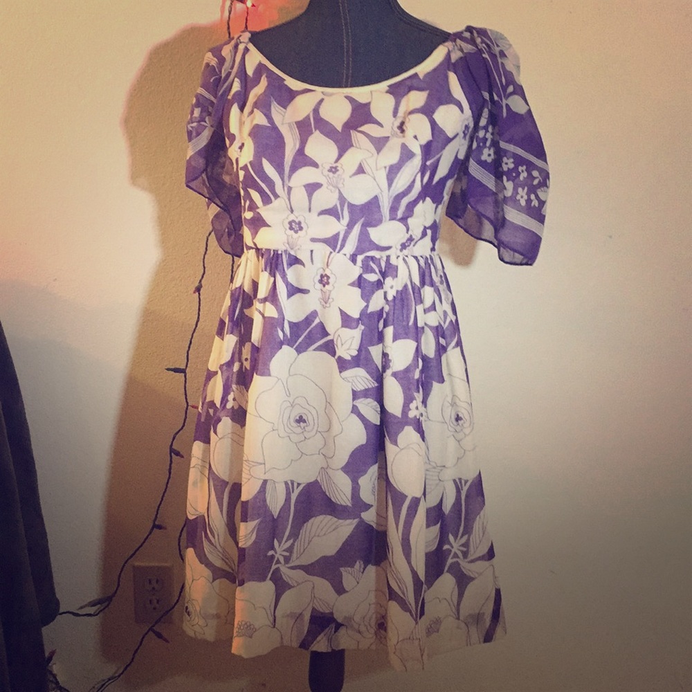 Purple Floral Dress